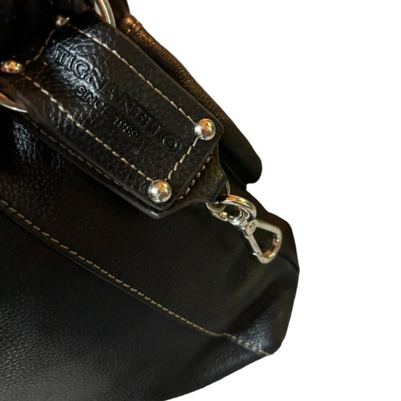 Tignanello Black Leather Crossbody Bag Convertible Shoulder Bag - Picture 6 of 16